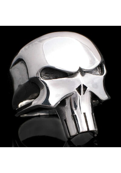 925 Ayar Gümüş Kurukafa Punisher Erkek Yüzük
