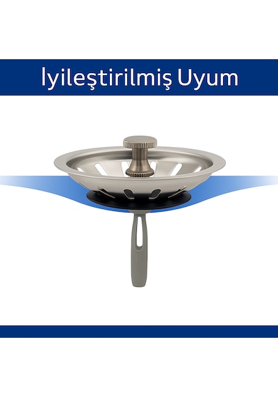 Çöpmak Mutfak Lavabo Sifon Gideri Paslanmaz Metal Tıpa Süzgeci 8