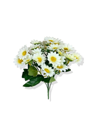 Cihan Çiçekçilik Papatya Demeti 5 Dal 30 Cm Beyaz- Yeşil
