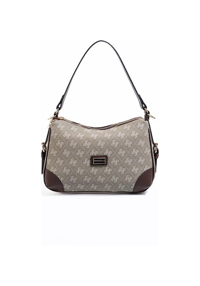 Silver Polo Sp1269 Kadın Omuz Çantası Monogram Y.yeşil-kahve