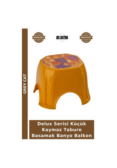 Delux Serisi Küçük Kaymaz Tabure Basamak Banyo Balkon Çok Renkli