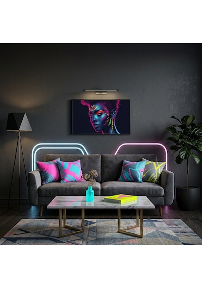 Neon Yüzler Pop Art Kadın Portre Serisi 21 Canlı Renkler Ve Asi Duruş