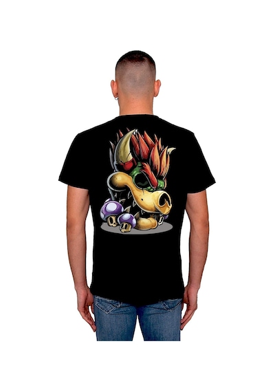 Super Mario Bölüm Sonu Canavarı Mantar Mushroom Tişört Unisex T-shirt 001
