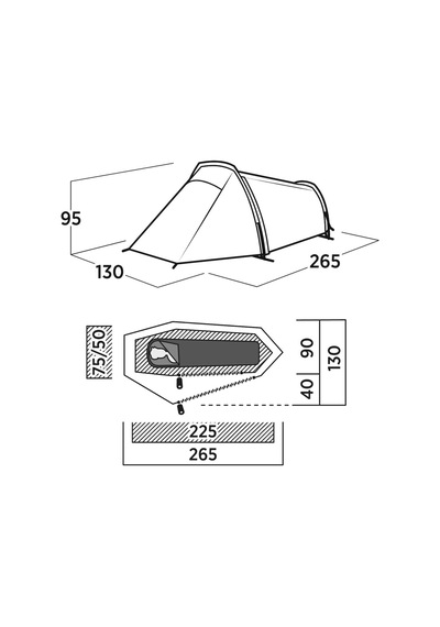 Easy Camp Sarek 1 Compact Blackroom 1 Kişilik Solo Çadır Acı Kahverengi