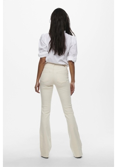 Only 15230778 Onlblush Mıd Flared Dnm Dot019 Noos Ss Kadın Jean Pantolon 15230778-R10225 Ekru