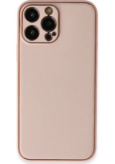 Flzdgnkr Newface İphone 13 Pro Kılıf Coco Deri Silikon Kapak - Pembe