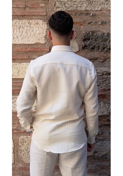 Slim Fit Uzun Kol Müslin Pamuk Rahat Nefes Alabilen Kumaştan Yaka Düğmeli Hediye Kutulu Erkek Gömlek Fs-004202 - Krem-2865 Slim Fit Uzun Kol Müslin Pamuk Rahat Nefes Alabilen Kumaştan Yaka Düğmeli Hediye Kutulu Erkek Gömlek Fs-004202 - Krem-2865