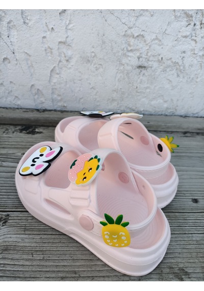 Huzurlu Adımlar Tavşan Pembe Sandalet Pudra Pembesi