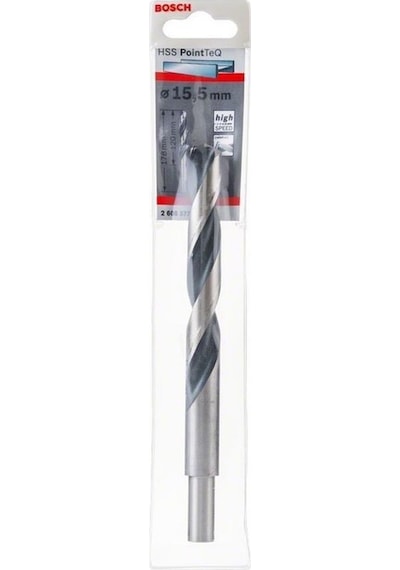 Bosch HSS-PointTeQ 15.5 mm Matkap Ucu 13.5mm x 108mm (kısaltılmış Şaft) 2608577309