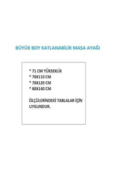 Katlanır Masa Ayağı Büyük Boy Katlanır Masa Ayağı Büyük Boy