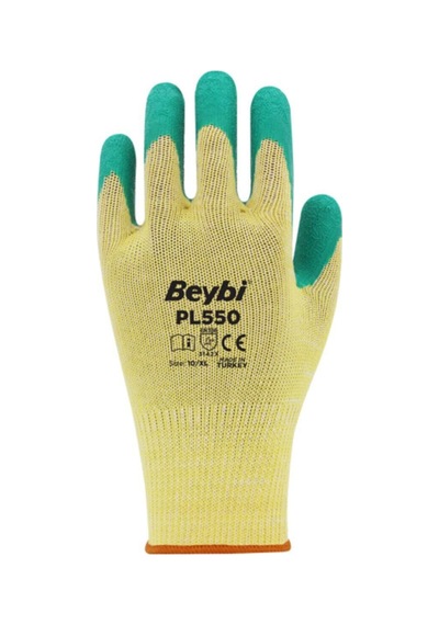 Pl550 Polyester Örme Lateks Işçi Eldiveni 10 Numara 3 Çift