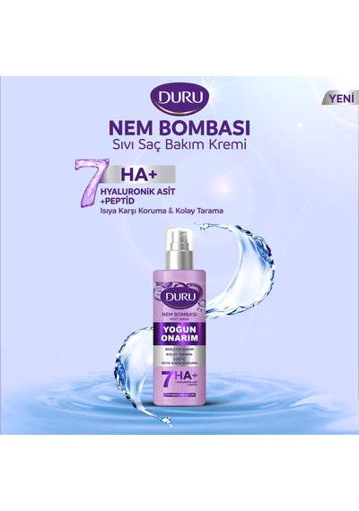 Nem Bombası 7 Li Hyaluronik Asit Ve Peptidli Yoğun Onarıcı Saç Bakım Spreyi 190 Ml