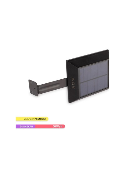 Ack Sensörlü Led Solar Bahçe Armatürü Güneş Enerjili