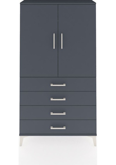 Arges Dolap Tek Raflı 4 Çekmeceli Tek Askılı 88x30x163 Antras... Antrasit Arges Dolap Tek Raflı 4 Çekmeceli Tek Askılı 88x30x163 Antras... Antrasit