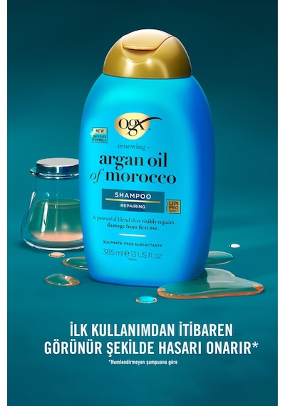 Ogx Güçlü Nemlendirici Ve Canlandırıcı Argan Oil Of Morocco Sülfatsız Şampuan 385ml + Ogx Tarak