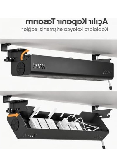 Kolay Montajlı 90 Cm Kablo Düzenleyici Tepsi, Kablo Bağı Hediyeli