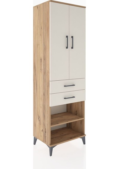 Hyperion Dolap 2 Raflı 2 Çekmeceli Tek Askılı 60x44x195 Çam-aytaşı Atlas Çam