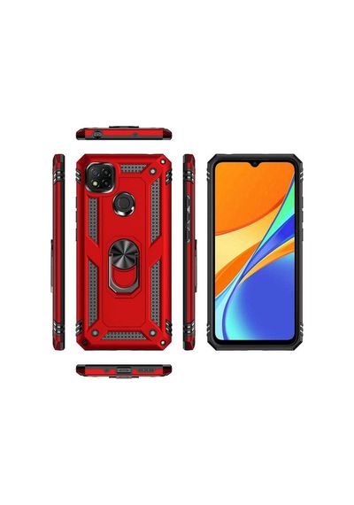 Redmi 9c Kılıf Sofya Yüzüklü Silikon Kapak - Rose İtdark24865