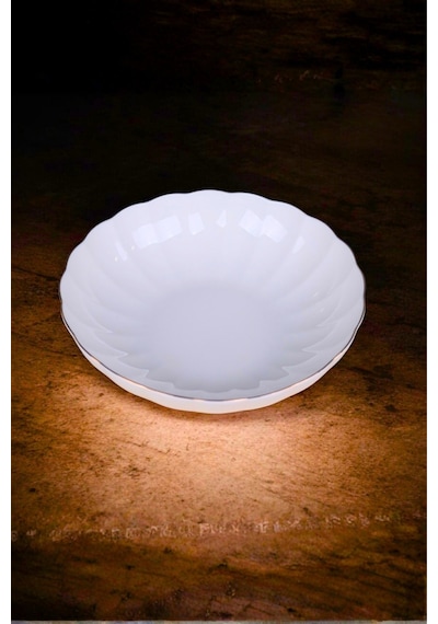 Kütahya Porselen Bone Luz Altın Yaldzlı Bowl Kase 25x6cm 2000ml 4 Lü Bnlzf25ks00 Çok Renkli