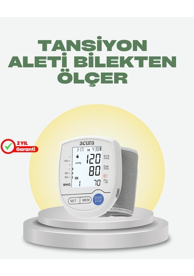 Mey İthalat Akıllı Bilek Tansiyon Aleti Hem Şarjlı Hem Pilli Kolay Ölçüm