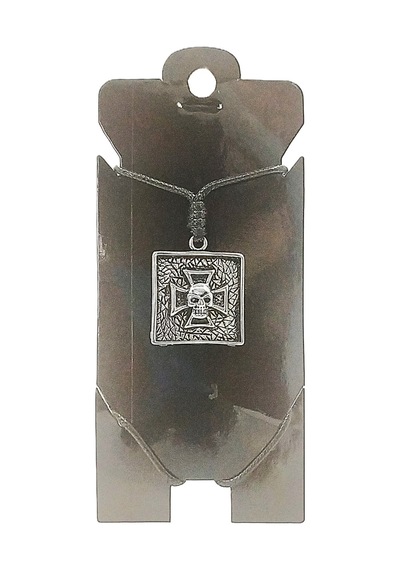 Kore İp Askılı Ve Krom Çelik Kaplamalı Unisex Tribal Kolye Kkrm-02 Gümüş9