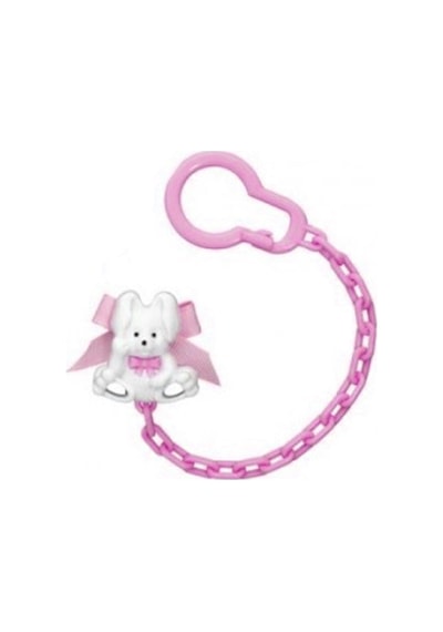 Wee Baby Figürlü Emzik Askısı 903 - Pembe ayı Pembe