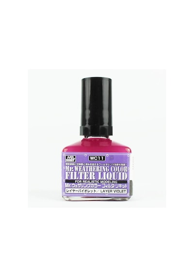 Mr.hobby Wc-11, 40 Ml. Filter Liquid Layer Violet Eskitme Maket Boyası Standart