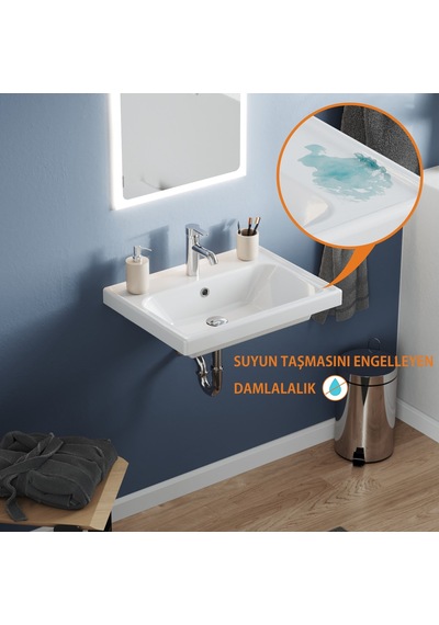 Turkuaz Frame Lavabo 60 X 45 Cm.beyaz Vb015h82u00 Beyaz