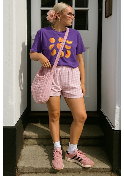 Baskılı Unisex Tshırt 4q1 Mor