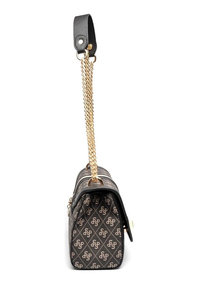 Silver Polo Sp1139 Kadın Çapraz Çanta Monogram Füme-siyah