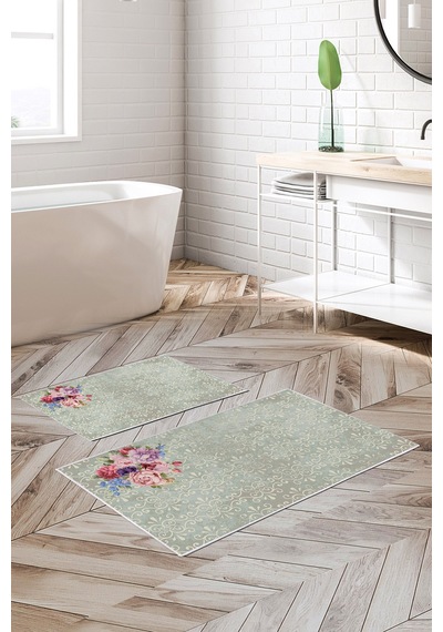 Alanur Trend Kaymaz Taban Dijital Banyo Takımı Kt451 Yeşil