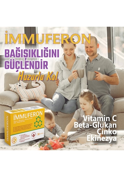 Immuferon - Beta Glucan Ve Vitamin C Içeren Gıda Takviyesi 30 Kap