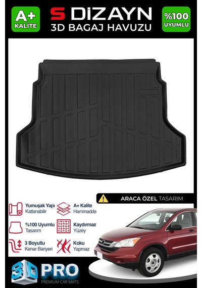 S-dizayn Honda Cr-v 3d Pro Bagaj Havuzu 2012-2018 A+ Kalite