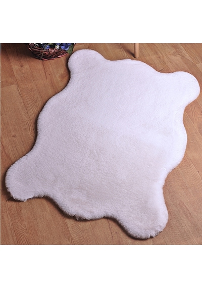 Soft Peluş Re x  Tavşanı Postu Beyaz