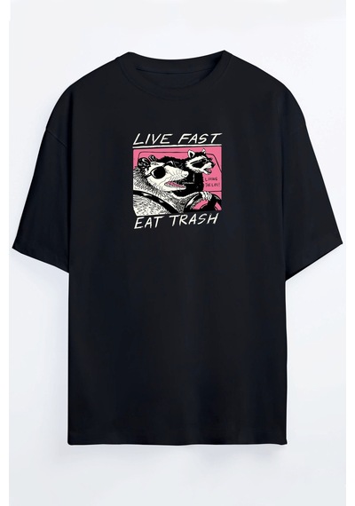 Rakun Gelincik Çetesi Baskılı Oversize Unisex T-shirt Fastliveeattrashrakun Rakun Gelincik Çetesi Baskılı Oversize Unisex T-shirt Fastliveeattrashrakun