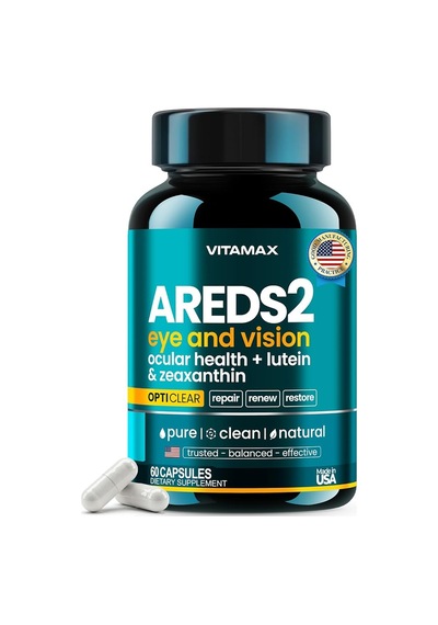 Areds 2 Eye Vitamins - Lutein, Zeaxanthin, Bilberry, Astaxanthin Mineral Vision 60 Kapsül