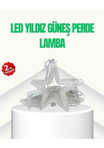 Yıldız Figürlü Perde Peri Led 3x3 Metre Dekoratif Işık