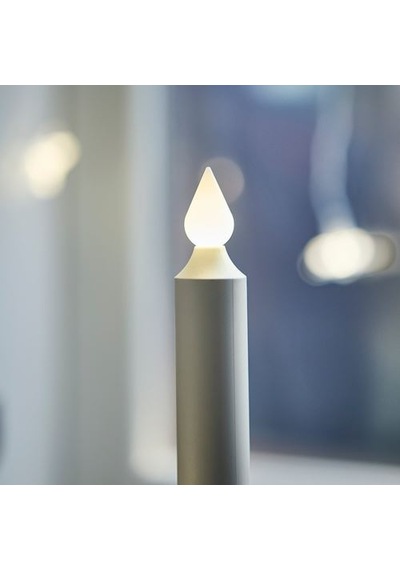 Ikea Stråla Led'li Şamdan, Yeşil, Pilli