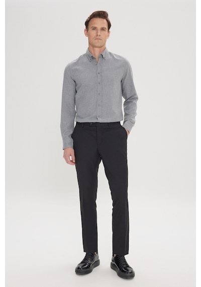 Ac&Co / Altınyıldız Classics Slim Fit Dar Kesim Klasik Yan Cep Erkek Pantolon - Siyah