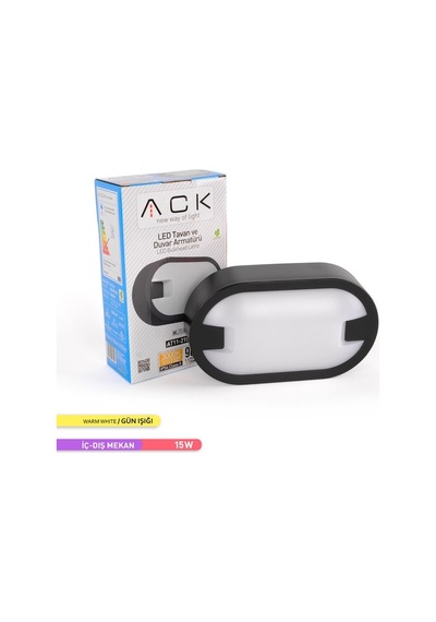 ACK 15W LED Duvar Armatürü 3000K Günışığı Bahçe Aydınlatması Diğer