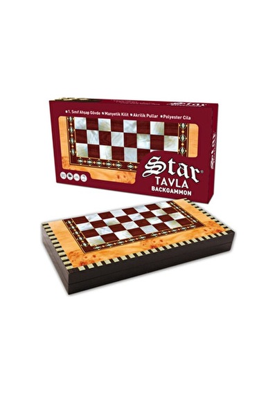 Star Oyun Aletleri Polyester Sahra Tavla Orta Boy Eğlenceli Aile Oyunu İçin Tasarlandı