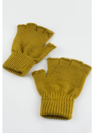 Unisex Ucu Kesik Yün Eldiven 305720 Fıstık Yeşili