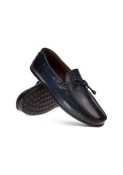 Deery Hakiki Deri Lacivert Loafer Erkek Ayakkabı - 01647mlcvc04 Lacivert