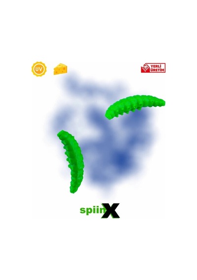 Spıınx Larva Silikon Yem 35mm 14lü Peynir Aromalı Renk: Uv Hot Green 36