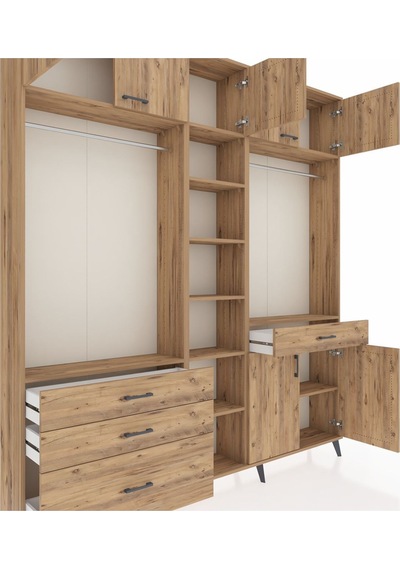 Arges Dolap 11 Raflı 4 Çekmeceli 2 Askılı 220x30x243 Çam-çam/çam Atlas Çam/atlas Çam Arges Dolap 11 Raflı 4 Çekmeceli 2 Askılı 220x30x243 Çam-çam/çam Atlas Çam/atlas Çam