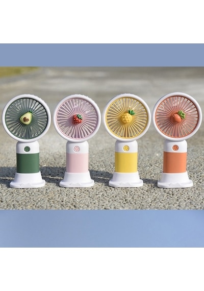 Maoyaya Sevimli Tasarım Mini Fan-şarjlı, Telefon Standlı, Masaüstü Mini Fan