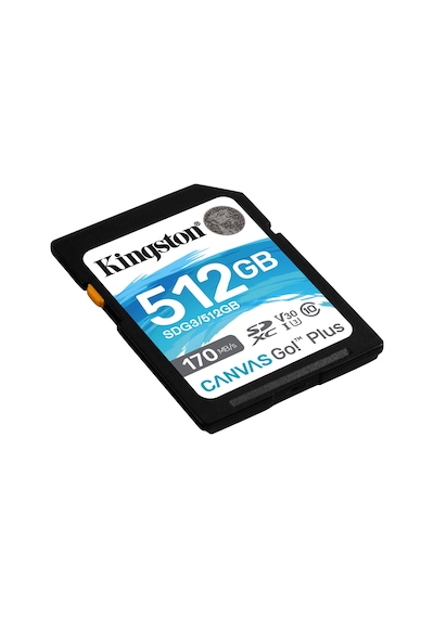 Kıngston Canvas Go Plus SDG3/512 GB 512 GB SD 170R Hafıza Kartı