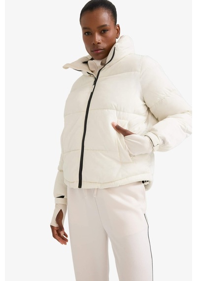 Defacto Defactofit Su Geçirmez Regular Fit Fermuarlı Mont Z1438az25wner105 Ekru