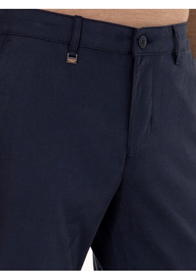 Cacharel Lacivert Slim Fit Pamuk Karışımlı Kanvas Pantolon