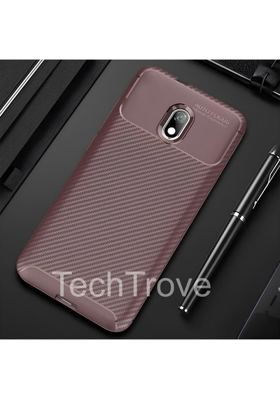 Xiaomi Redmi 8a Kılıf Kamera Korumalı Darbe Emici Karbon Fiber Desenli Renk Atmaz Silikon Kapak